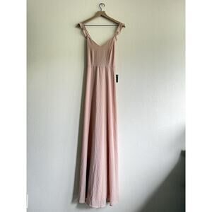 Lulus Blush‎ Pink Formal Prom Evening Gown Bridesmaid Maxi Dress Wedding Size S